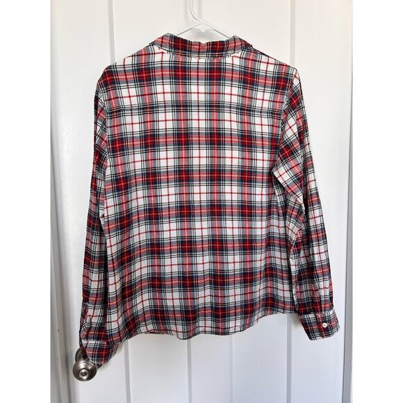 J. McLaughlin Women's Plaid Button Up Shirt Top Long Sleeves Multicolor Size 8 - Picture 2 of 10
